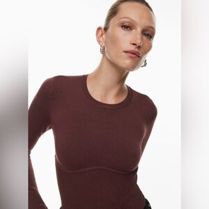 Aritzia SCULPT KNIT EMPIRE LONGSLEEVE NWT